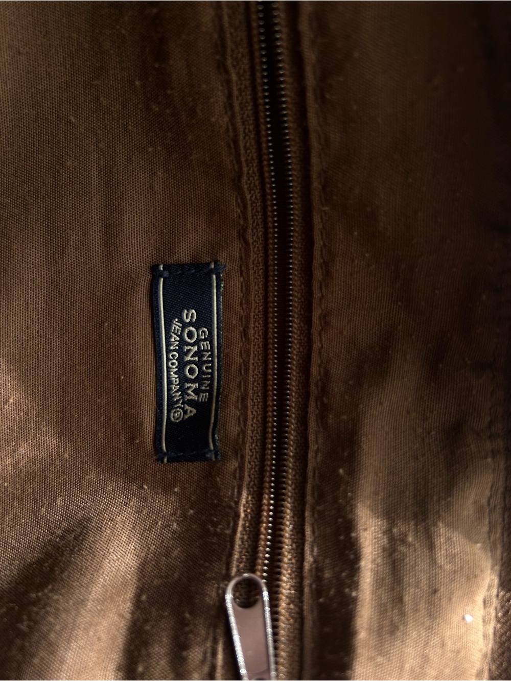 Vintage Sonoma Tri-Color Suede Shoulder Bag in Burgundy, Brown & Tan - Picture 4 of 4